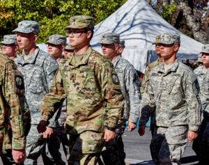 marching rotc members