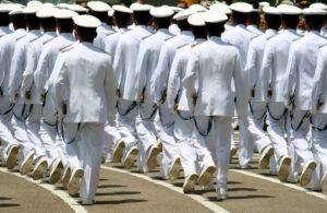 navy cadets marching