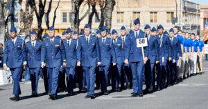 rotc marching in parade