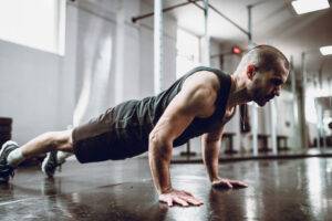 rotc member working out