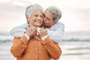 old couple on the beach