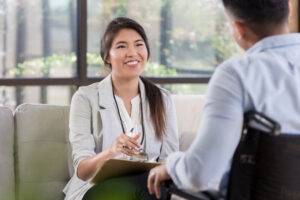 psychologist listening to patient