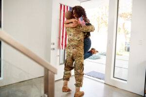 returning veteran at home