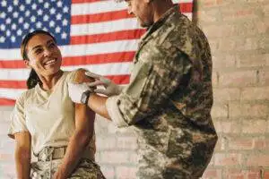 soldier getting vaccination