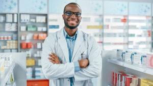 young man in pharmacy