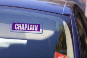 chaplain sun visor sign