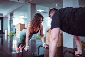 couple exercising together