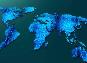 electronic world map