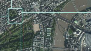 satellite zoom of london, england