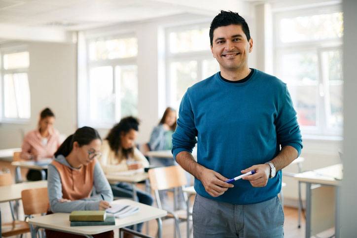 teacher in classroom