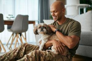 veteran and his dog