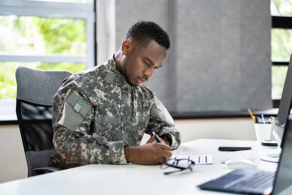 black military student