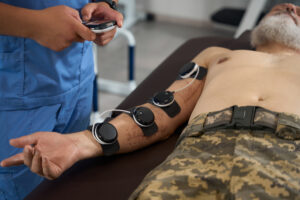 soldier getting a procedure done